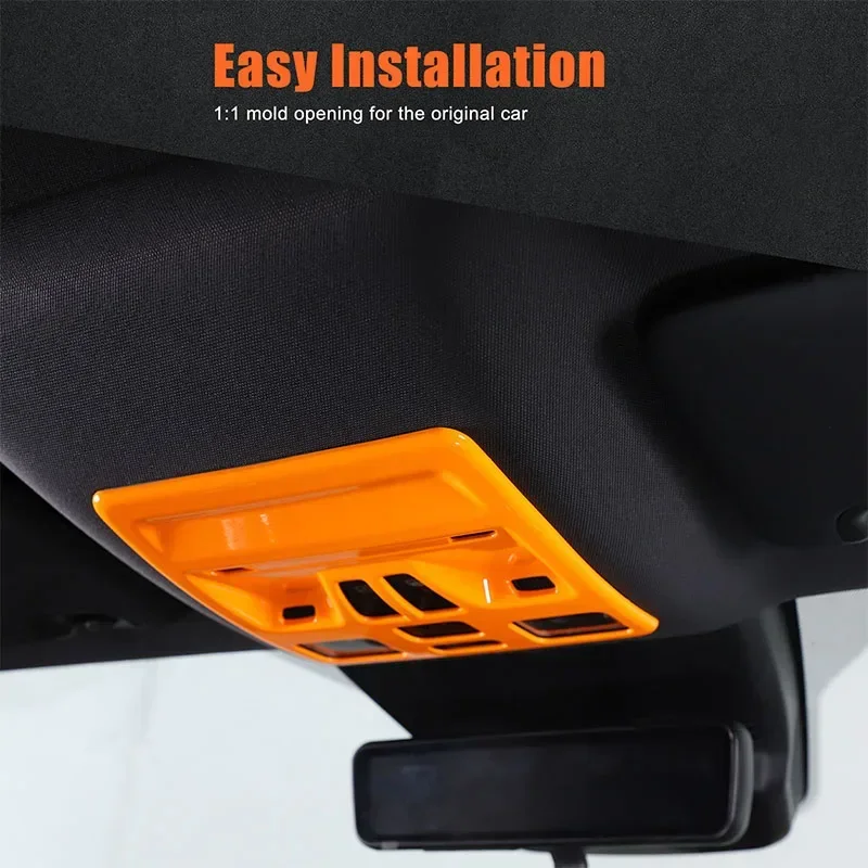 

For Ford Ranger 2023-2024 ABS Orange Car Front Reading Light Frame Cover Trim Sticker Car Accessories