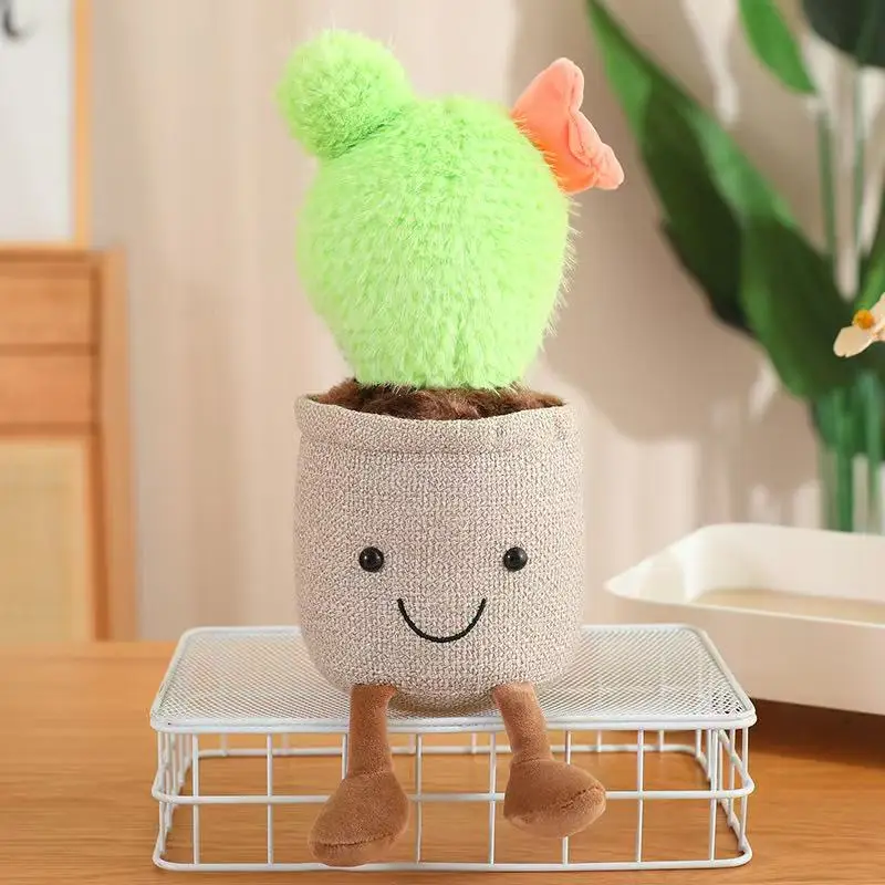 35 cm nueva simulación de cactus planta verde decoración de oficina juguetes de peluche anime de dibujos animados muñecas divertidas adecuadas para dar a amigos