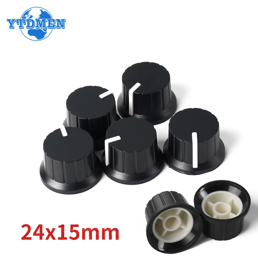 

10PCS Potentiometer Knob Cap 24*15mm flower shaft hole Volume Control Knobs, for Encoder