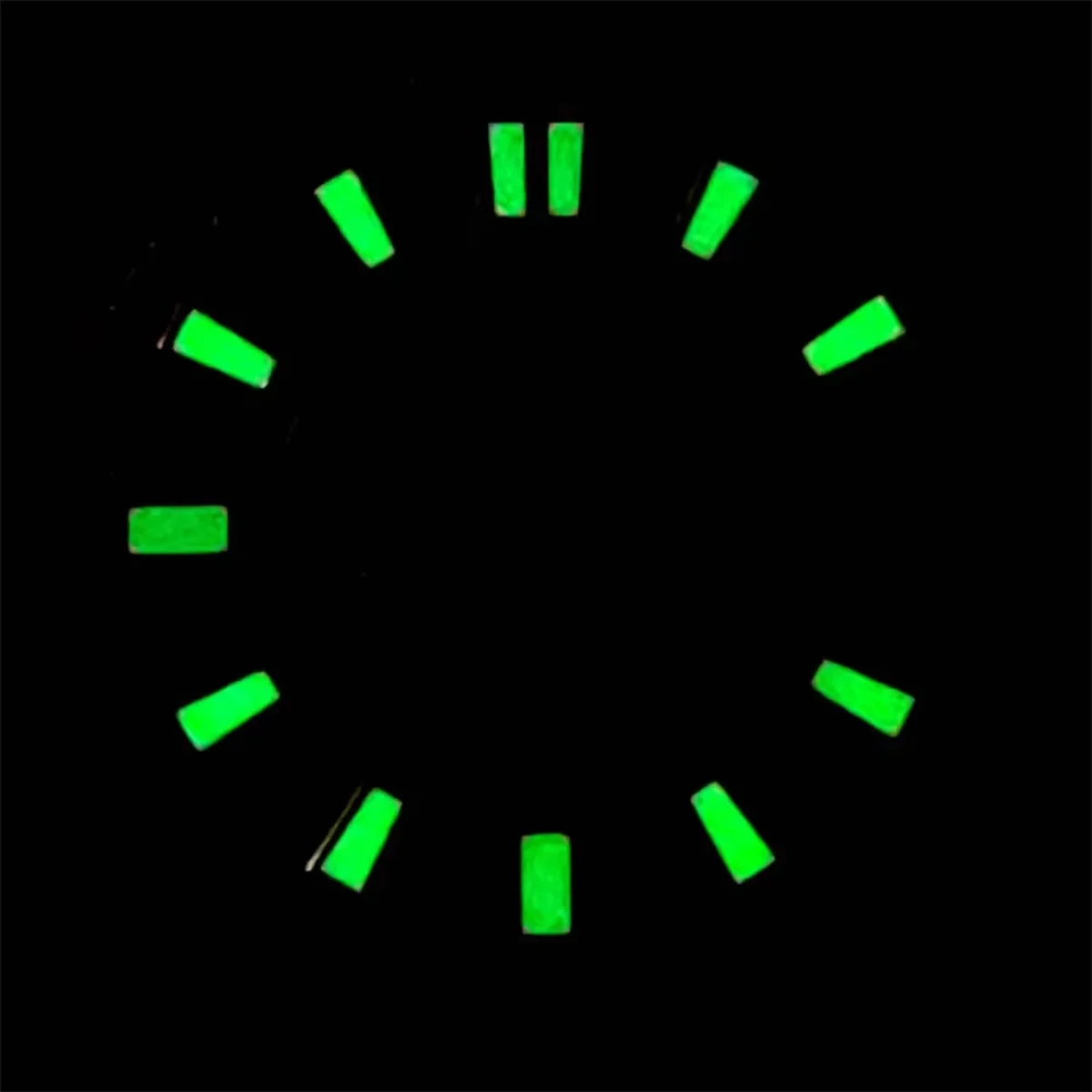 28.5MM Watch Dial for NH35/NH36/4R36 Movement Modified Watch Accessories Super Green Luminous Face No Logo Dial White Color