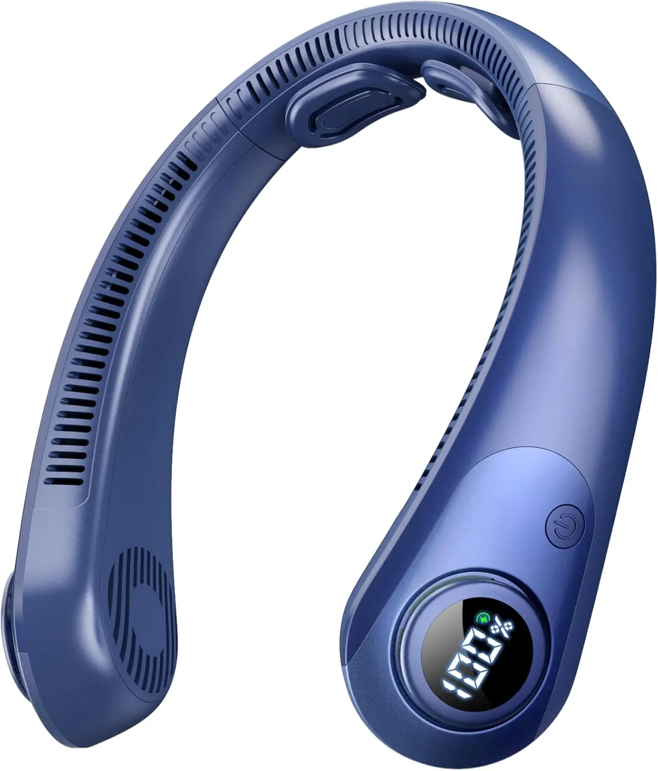 Hands-Free Bladeless Neck Air Conditioner with LED Display & Neck Support, Rechargeable Cold Air Fan, 5 Speed Levels, Relief for Hot Flashes, Unisex Gift