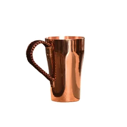 Handcrafted Pure Copper Mug & Water Cup - Thickened for Durability, Authentic Copper Tea Cup, Healthy Drinking Utensil