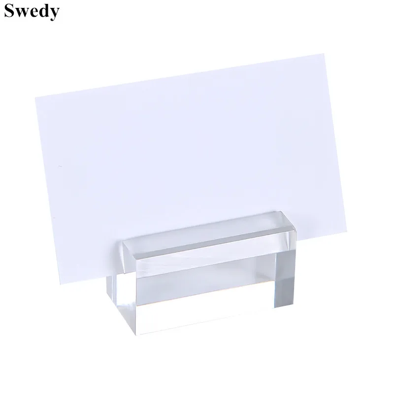 Mini Table Acrylic Sign Holder Numbers Display Stands Business Name Card Menu Holder Place Card Holder