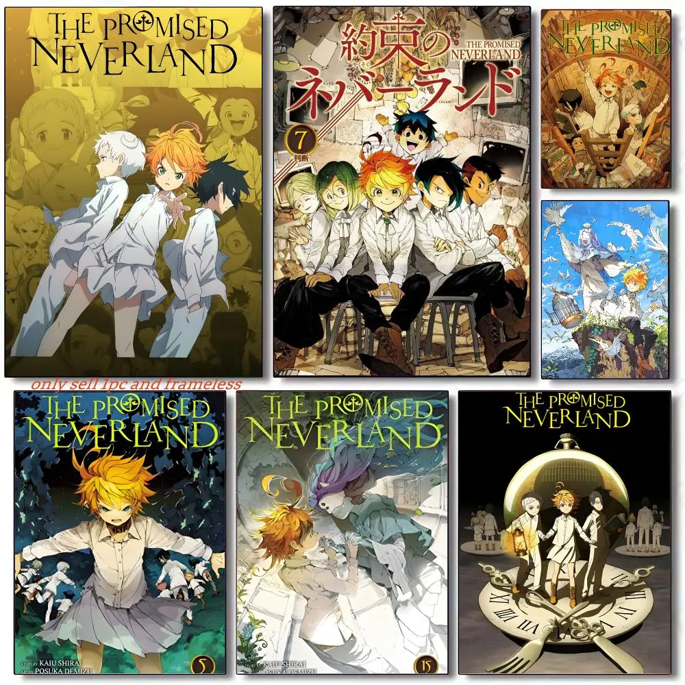The Promised Neverland anime Poster Premium PP Wall Decal - Peel & Stick, HD Print, Waterproof Home Decor