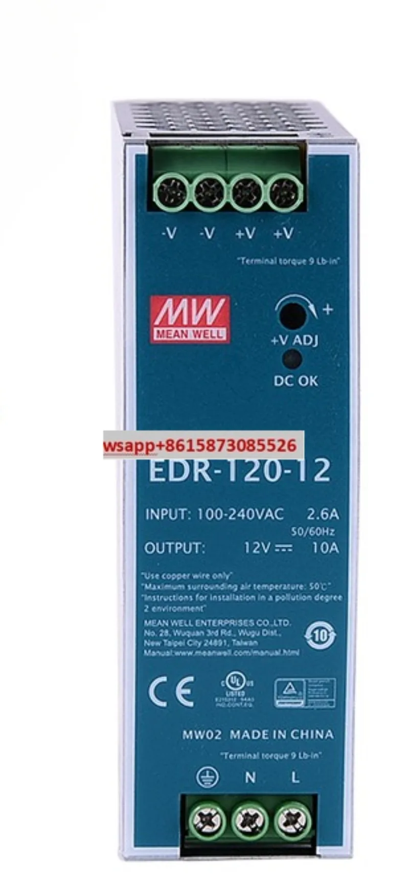 

EDR-120-24 Тайвань 120W24V12V48V Импульсный источник питания на рейке 5A DC вместо DR