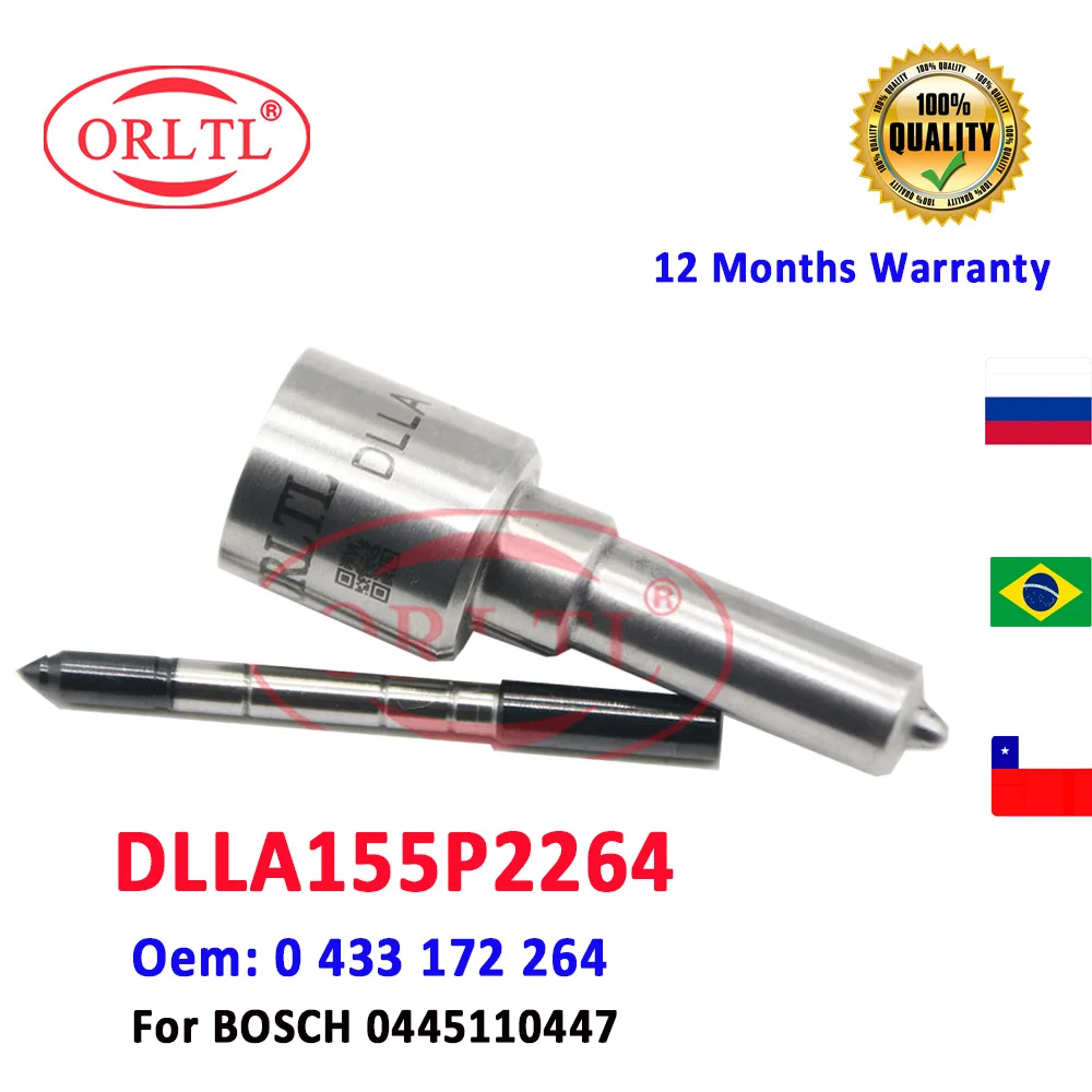 

ORLTL DLLA155P2264 Diesel Fuel Injector Nozzle DLLA 155 P 2264 CR Injector Sprayer 0 433 172 264 for Bosch 0445110447 0433172264