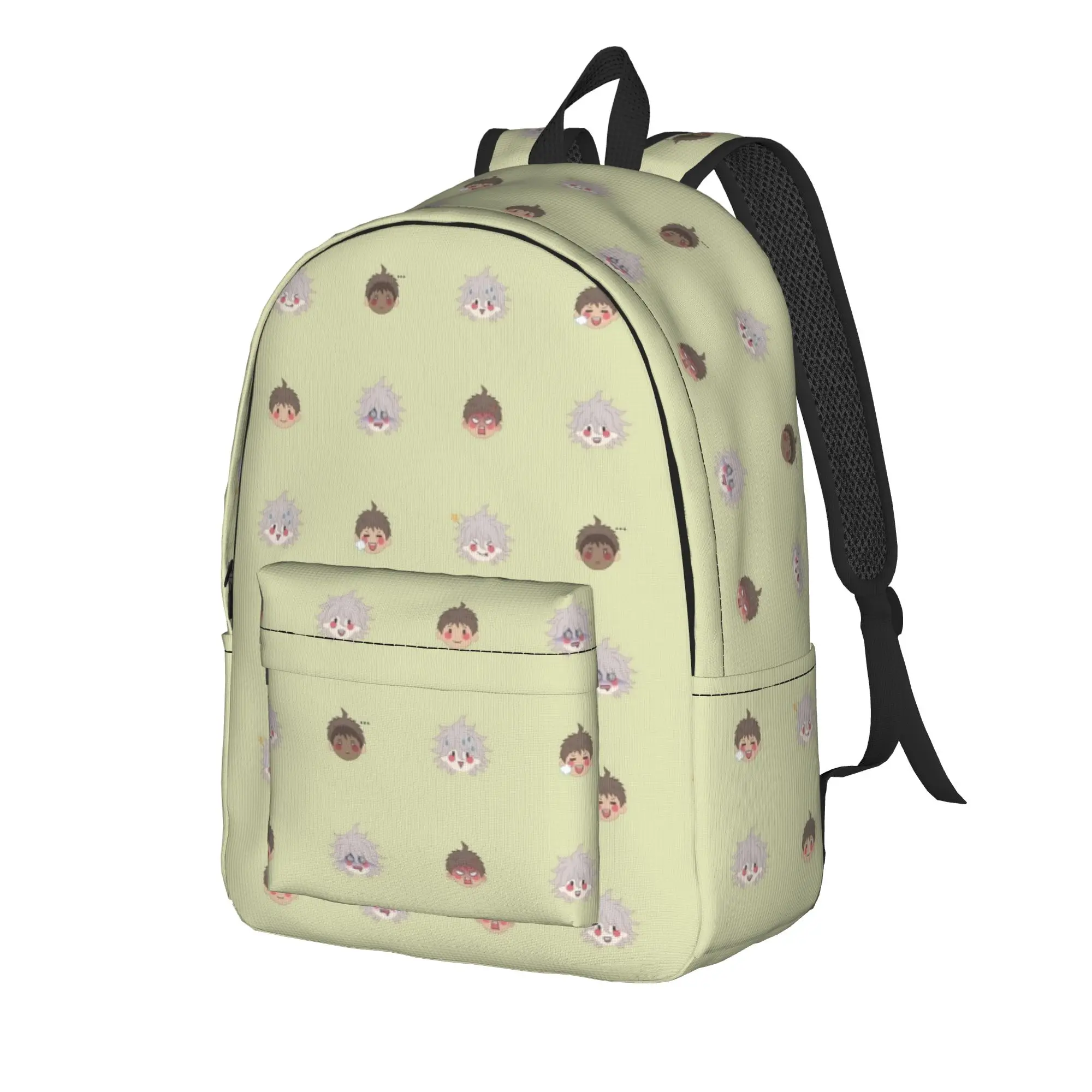 Nagito Komaeda Anime Backpack for Men Women Casual Student Daypack Danganronpa Game Laptop Computer Canvas Bags Durable