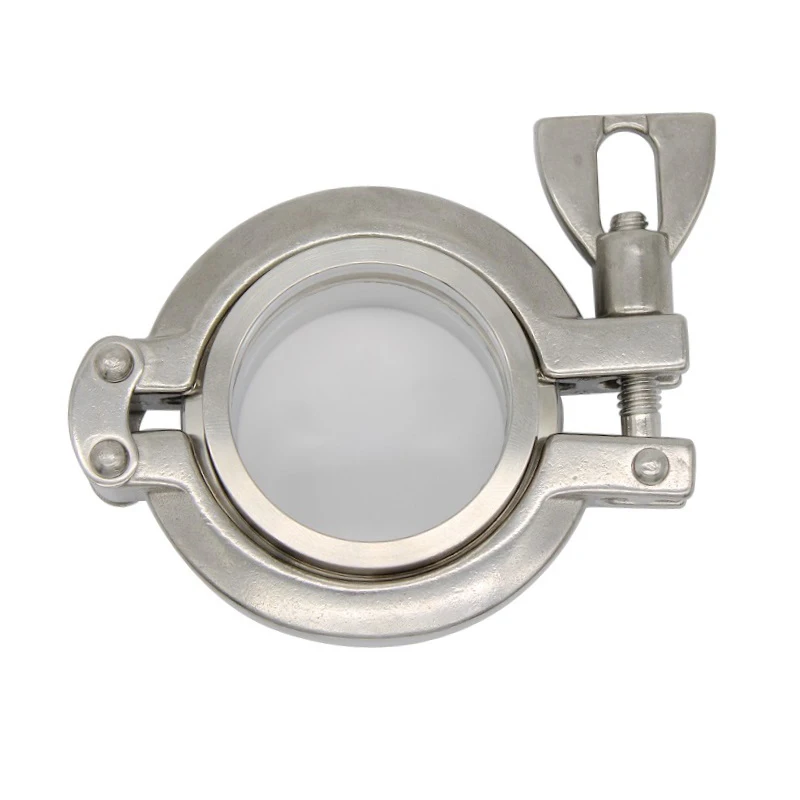 316L Stainless Steel Sight Glass Sanitary Grade Quick-loading Clamp Type Chuck Inner Glass Observation Window