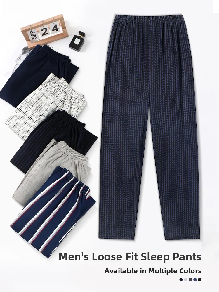 plus Size Men's Cotton Sport Pants Thin Casual Home Leisure Long Pants Comfortable Spring Autumn Sle Pure Cotton Spwear