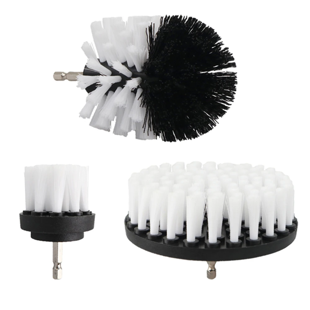 White drill brush head, screwdriver, dry cleaning brush, cleaning brush, nozzle brush set, screwdriver brush