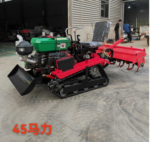 

Multi Functional Mini Tracked Cultivator for Agriculture, Rotary Tiller, Tracked Tractor, Grower, 25 Horsepower