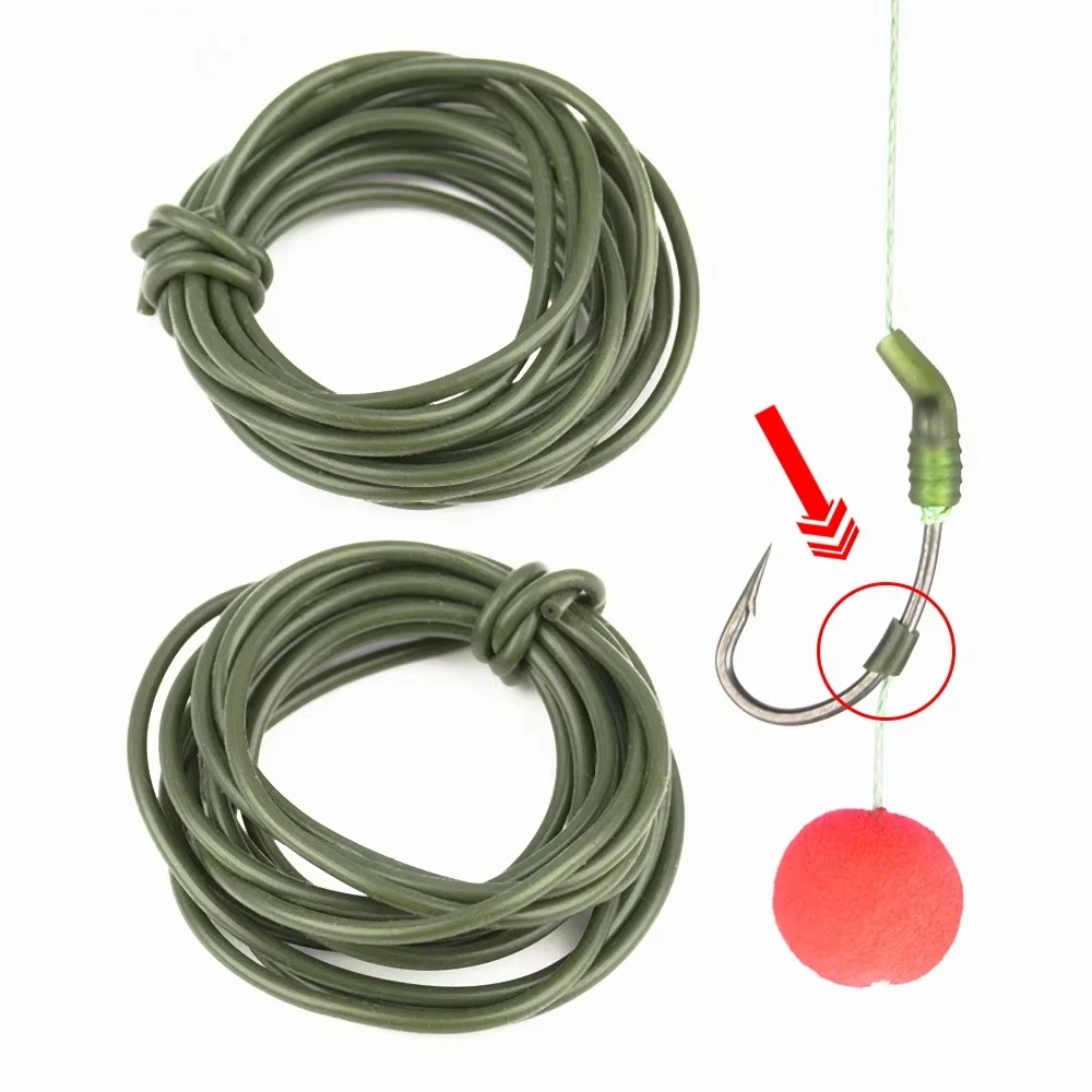 

3m Carp Fishing Hook Silicone Tube Anti-tangle Rig Tubing for Safety Lead-clip System Size 0.5x1.8mm 0.8x1.9mm AE069