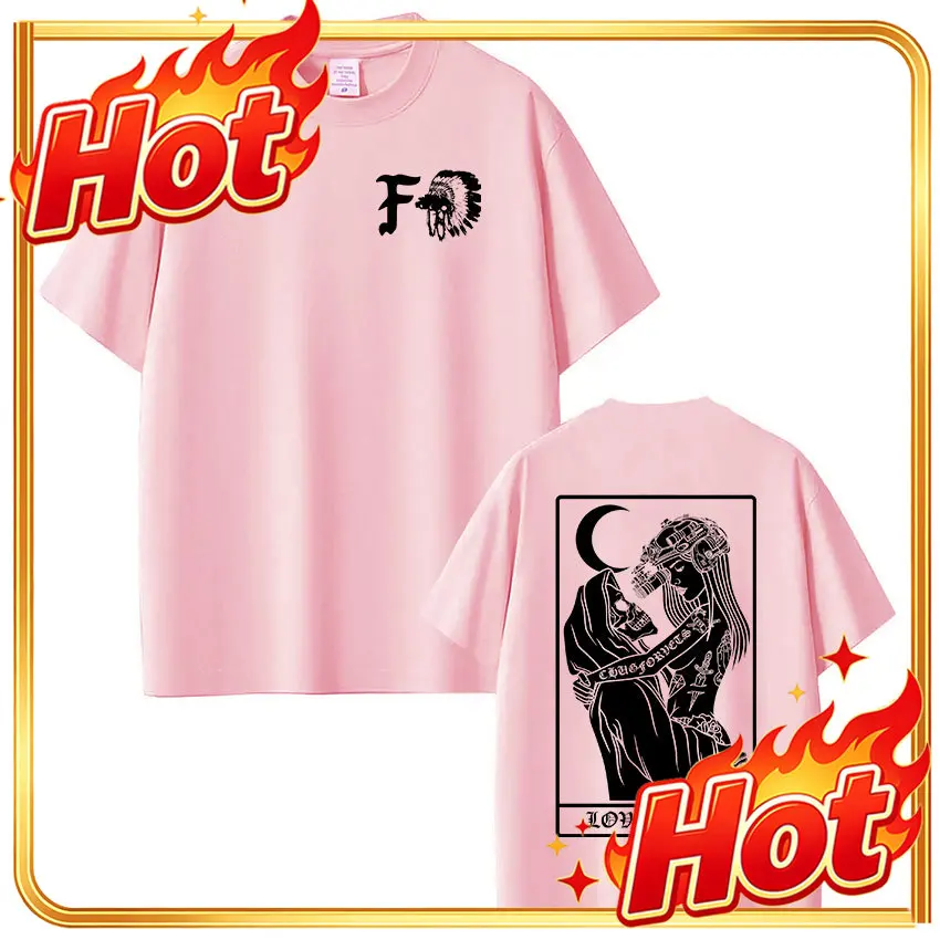 Forward Observations Group Skeleton Graphic T-shirt Men Women Fashion Vintage Oversized Casual Short Sleeve Tee Shirt Streetwear