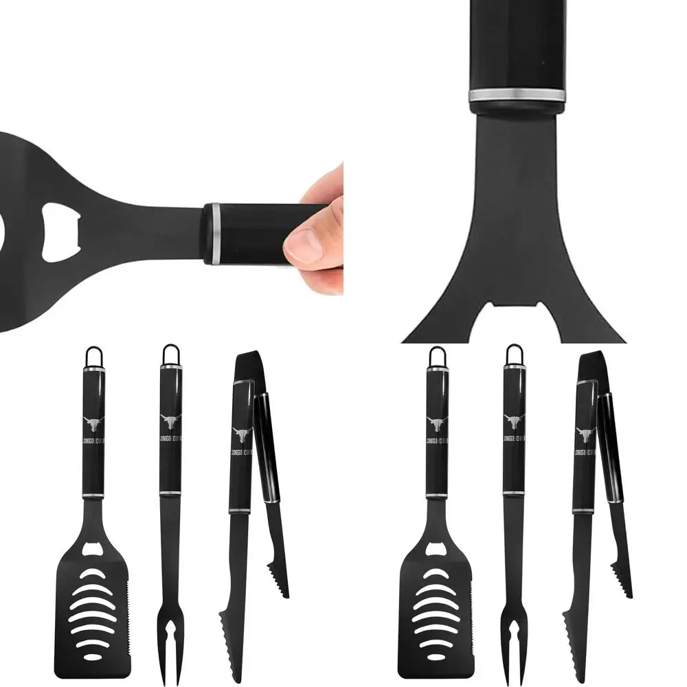 

Texas Longhorns Monochromatic 3-Piece BBQ Tool Set in Black