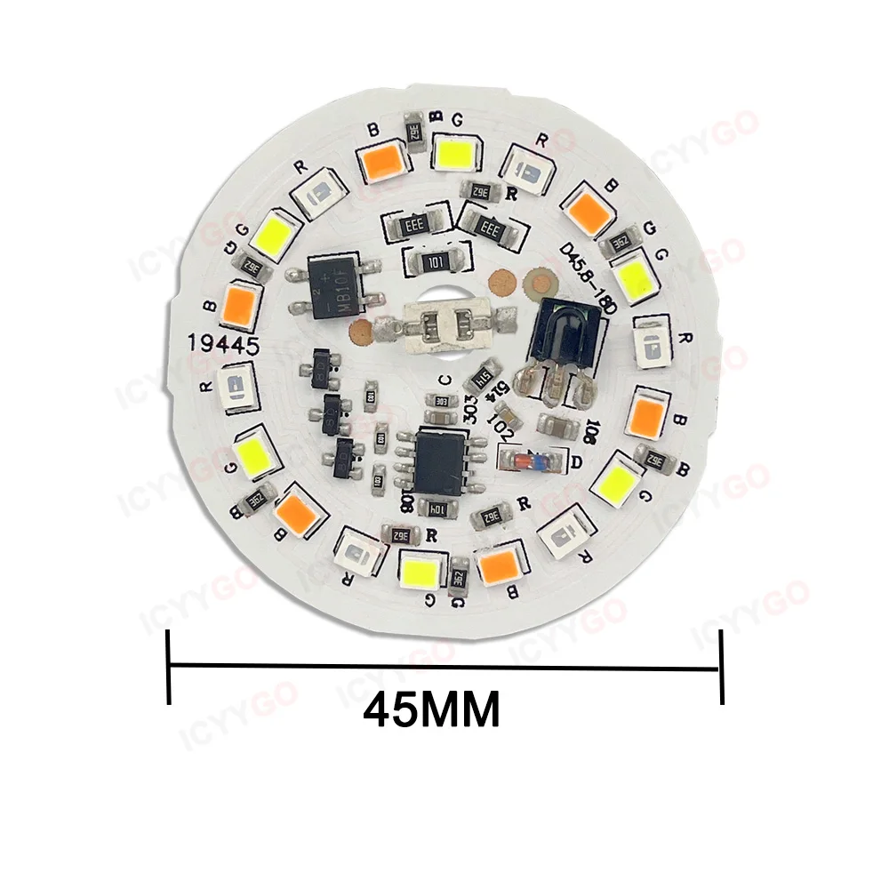 DC5V DC220V Colorful Gradient LED RGB Light Panel With Remote Control RGB Light Source LED Light Panel 31MM 38MM 45MM