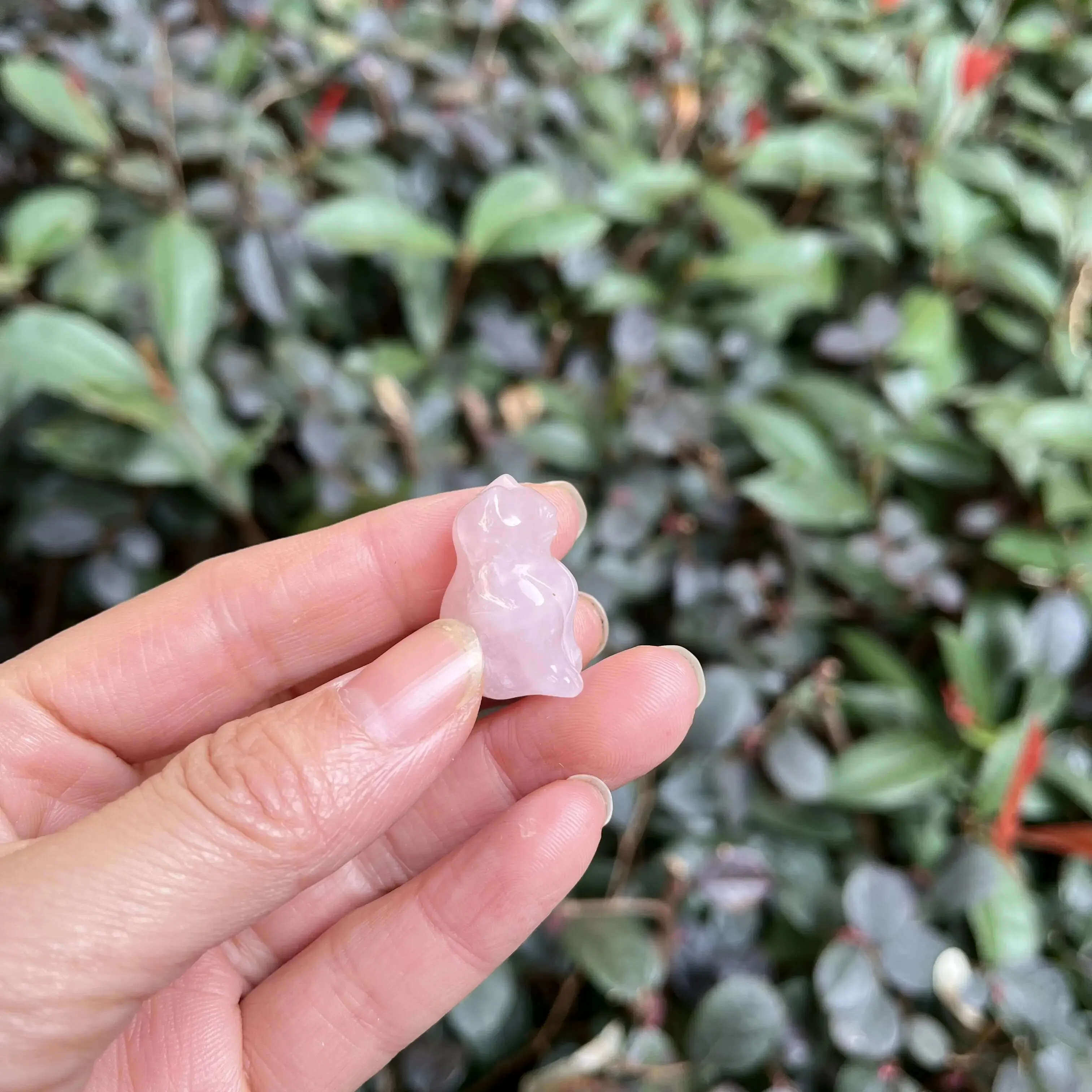 1in Mini Crystal Carved Cat Pocket Decoration HealingStone Home Decoration Animal Statue Crystal Gift