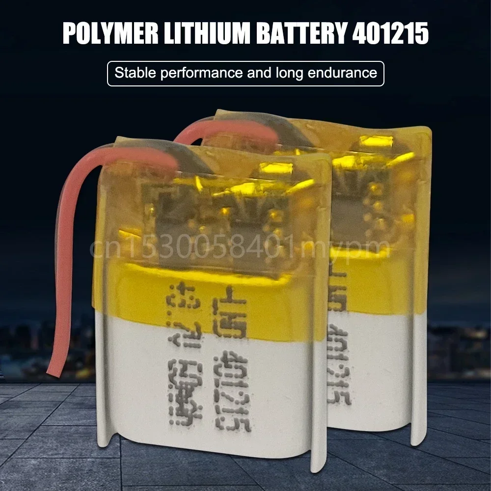 401215   Bateria recarregável de polímero de lítio 3.7v 60mah para mp3 mp4 gps fone de ouvido bluetooth pulseira inteligente pedômetro aparelho auditivo