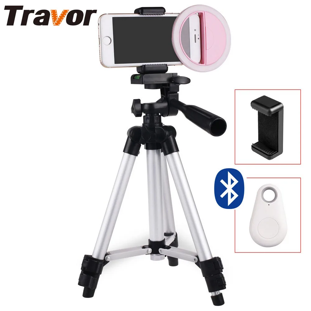 Travor Camera Enhancing Photography Selfie Ring Light for Smartphone +65cm Tripod+Phone Holder+Bluetooth Remote Control