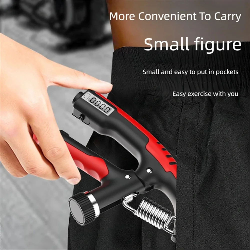 10-100KG Electronic Smart Counting Hand Grip Adjustment Exercise Power Strengthening Pliers Spring Finger Pinch Wrist Training