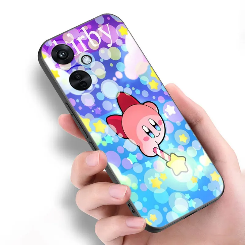 Cute-K-Kirbys-Game Black Silicone Phone Case For OnePlus 10R 11R 12R ACE 2 3 Pro 2V 3V Nord CE 2 3 4 Lite N10 N20 N30 SE 5G