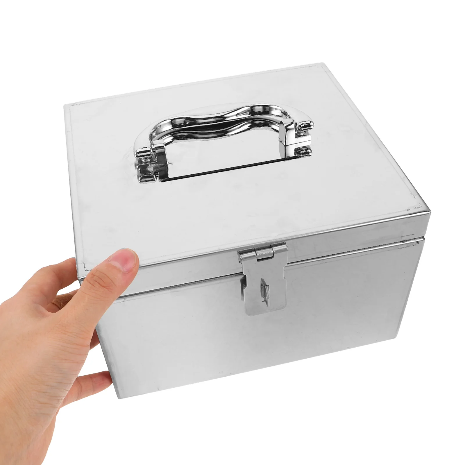 

Heavy Duty Stainless Steel Money Box with Lock Secure Cash Organizer for Daily Savings Robust Metal Savings Bank for Home Office