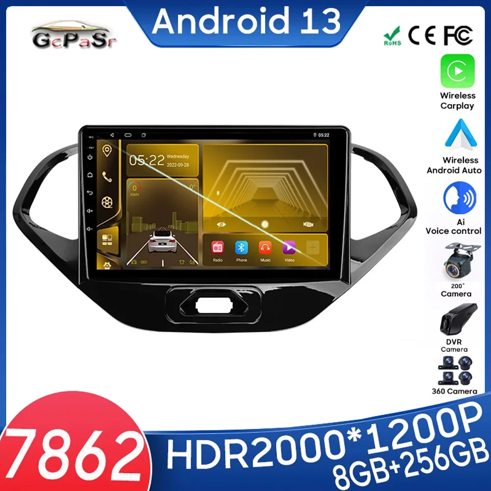 

Android Radio For Ford Figo 2015 - 2018 GPS Navigation Rear Camera Touch Screen 5G Wifi Dash Cam No 2din DVD 8 Core RDS Carplay