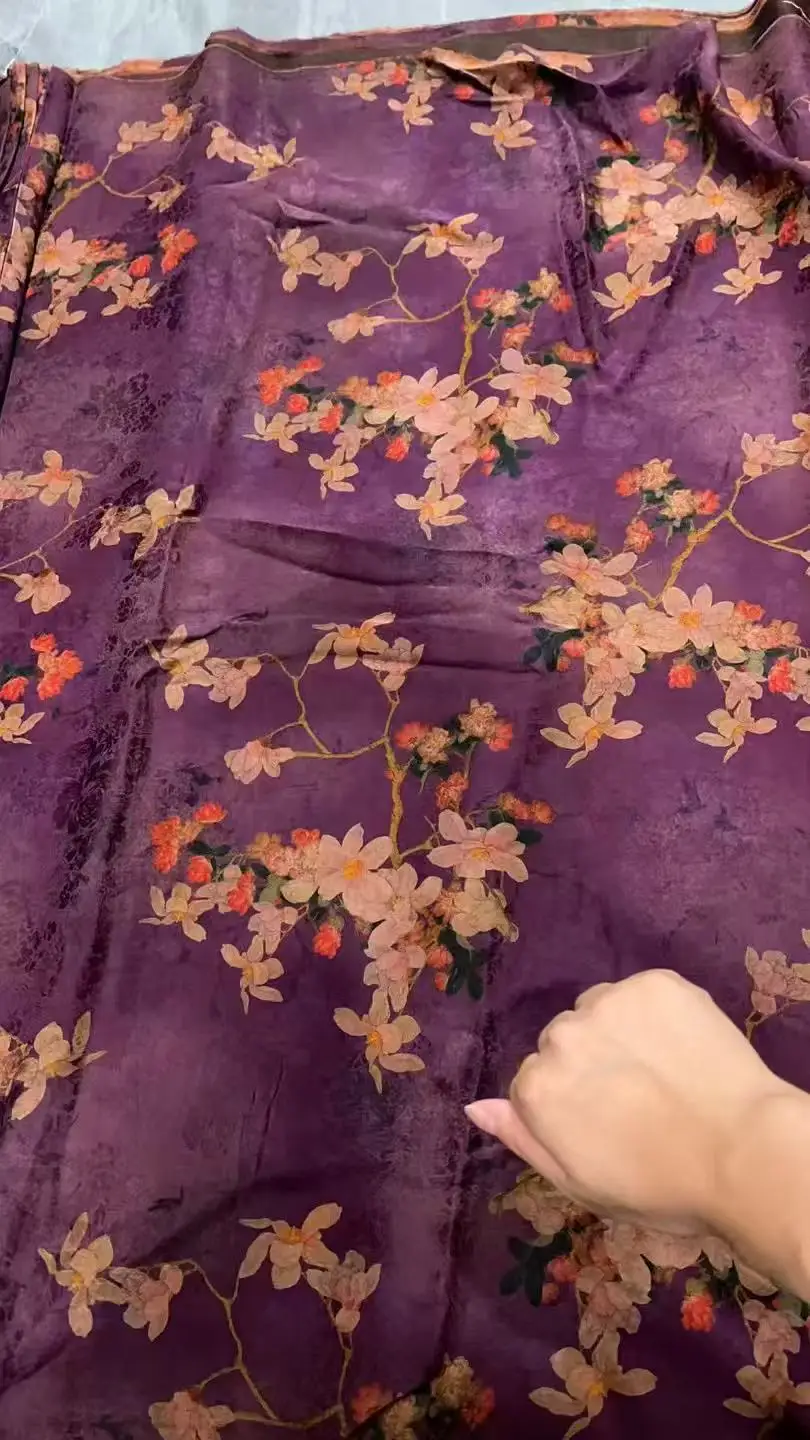 

High Quality 26Momme Xiangyun Yarn Fabric High-Grade Real Silk Cloth