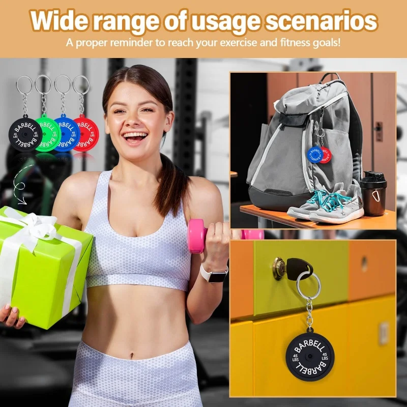 Neuer Gym-Hantel-Schlüsselanhänger, Sport-Schlüsselanhänger, Serie 25 Stile zur Auswahl aus Mode, DIY, Fitness, inspirierende Geschenke, Rucksack-Anhänger – Detail 7