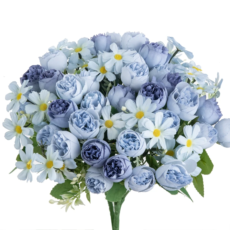 1 Stück Künstliche Rosenblumen für Hochzeit, Zuhause, Schlafzimmer, Tisch, Festdekoration, Garten, Hof, Brautstrauß, DIY-Geschenke, Zubehör – Detail 1