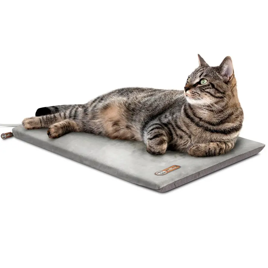 

KH Pet Products Heated Cat Bed Pad for Indoor Cats, ThermoKitty Mat Calming Warm Pet Heating Pad for Inside Pets, Machine Washa