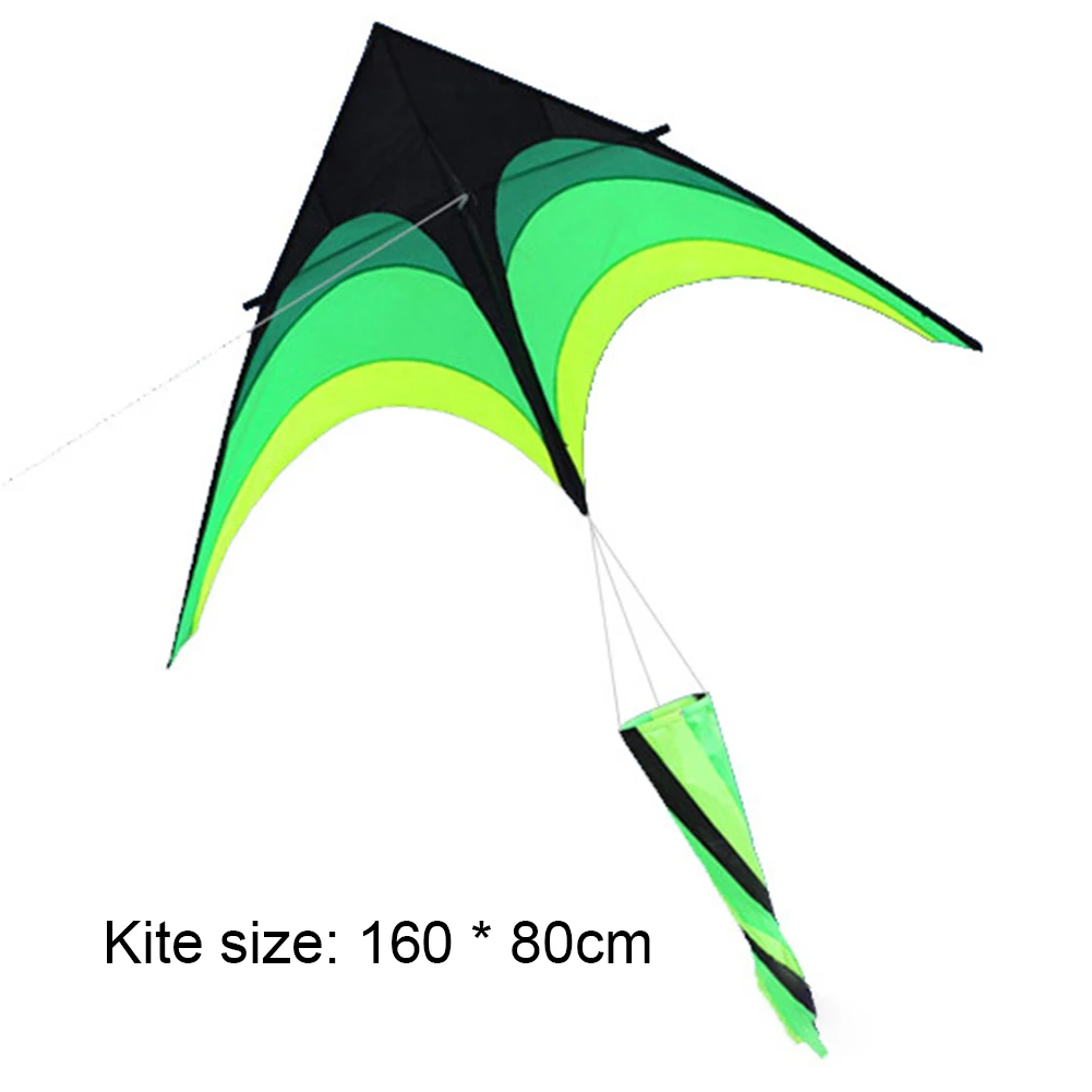 1.6m Large Delta Kite Toy Easy To Fly Primary Stunt Kite 10 Meter Tail Flight Kite with Wheel Line for Kids Adults for Outdoor