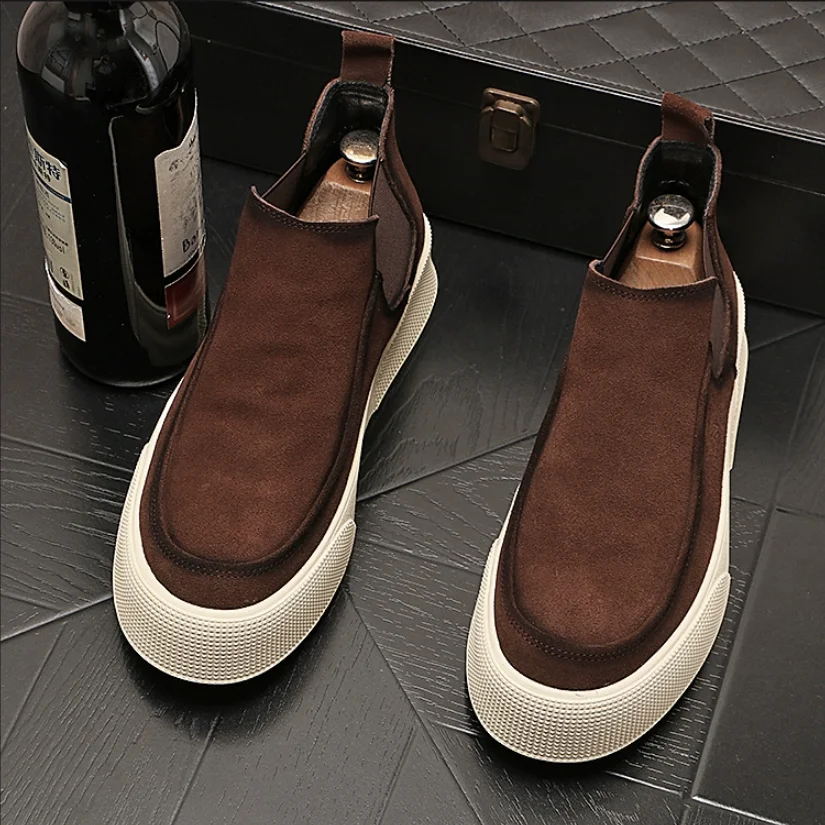 

Зимние ботильоны «Челси», мужская повседневная обувь без шнуровки с острым носком, лоферы на плоской подошве, спортивная прогулочная обувь, Zapatillas Hombre