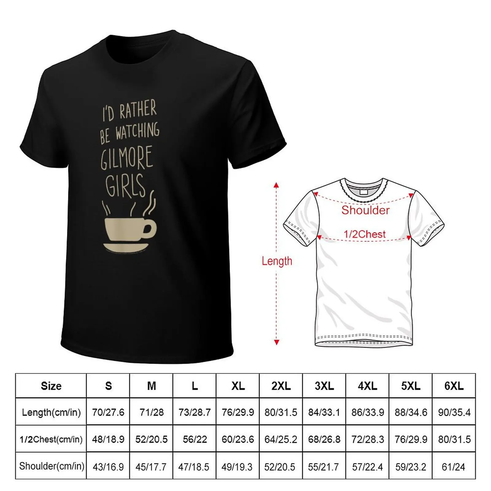 I'd Rather Be Watching T-Shirt Big Size Loose Fit Tee Shirt