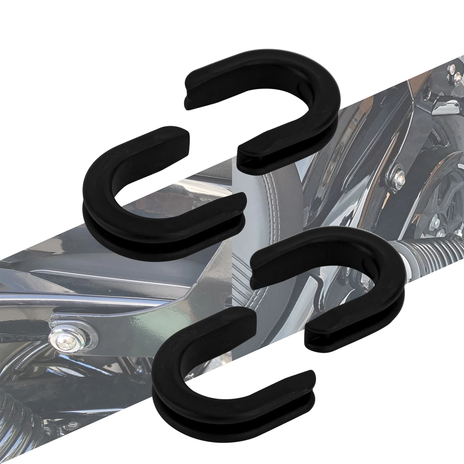Motorcycle CNC Machined 4Pieces Black Luggage Rack Side Plate Mounting Bracket Grommet Fits For Harley Sportster