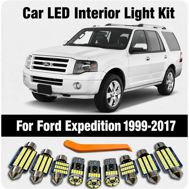 For Ford Expedition 1999- 2008 2010 2012 2013 2014 2015 2016 2017 Vehicle Lamp LED Bulb Interior Trunk Reading Light Kit