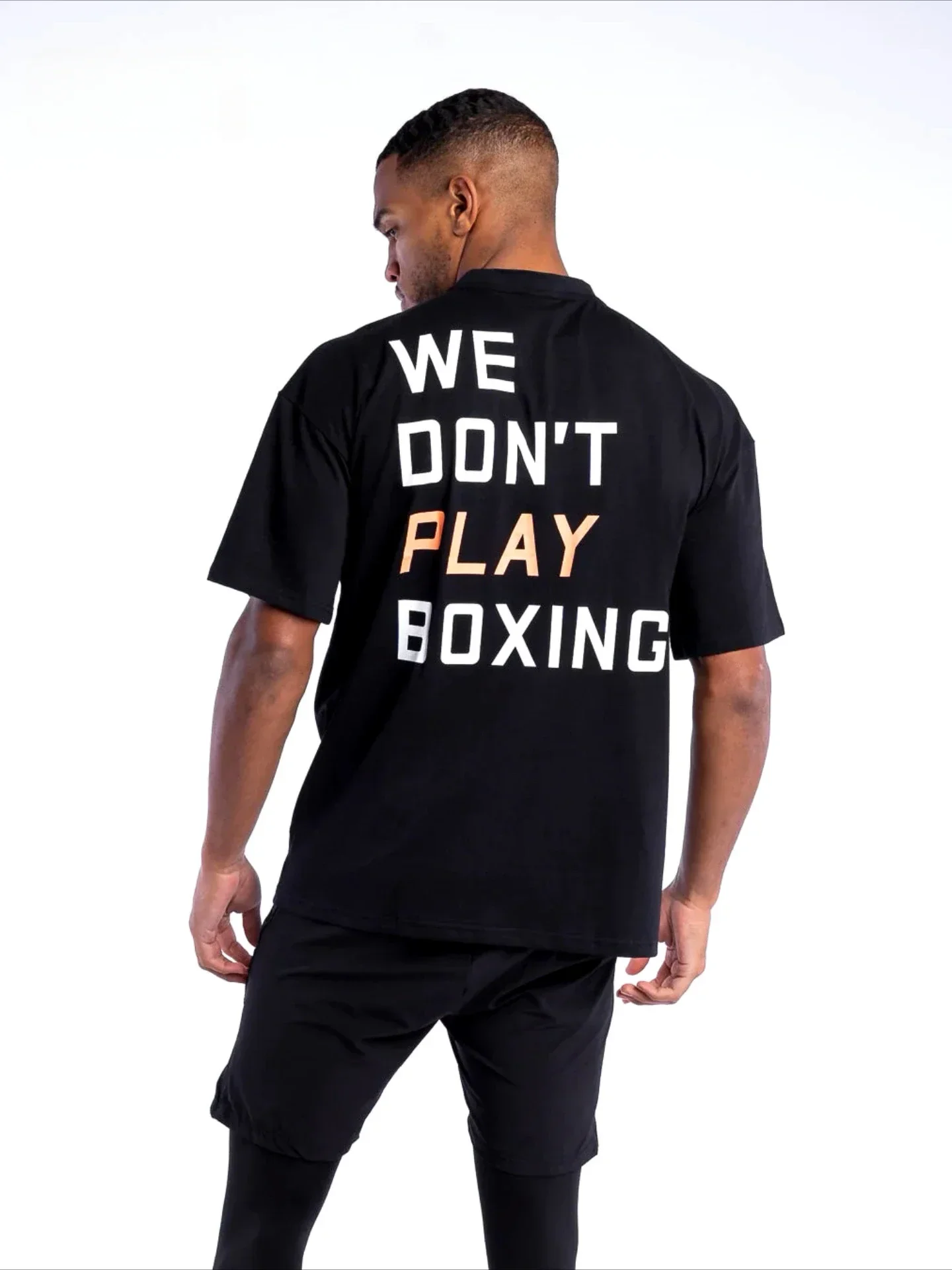 موضة رجالية 2025 ماركة الملاكمة الجديدة BOXRAW نحن لا نلعب الملاكمة المطبوعة الملاكمة 2025 تي شيرت جديد ساخن القطن المتضخم #2