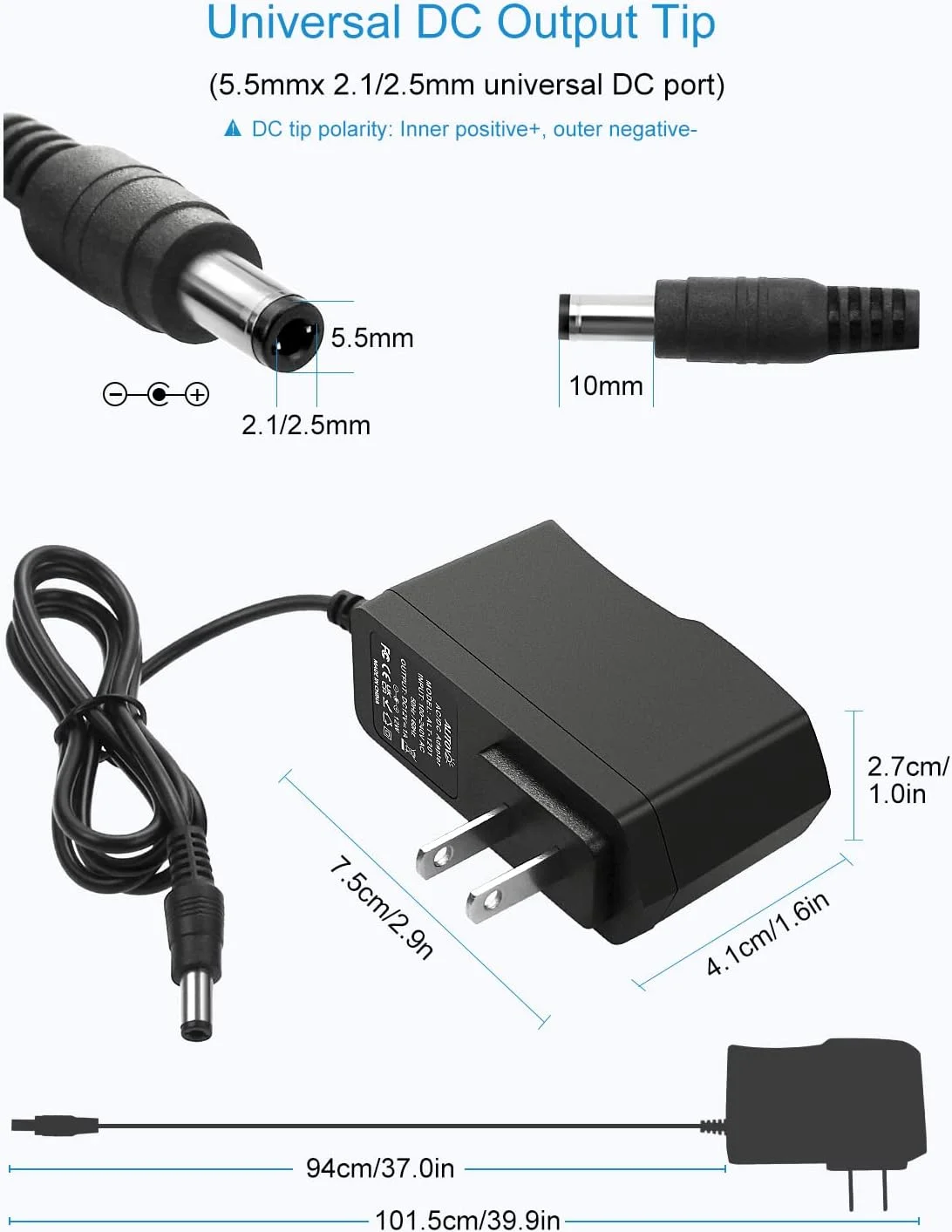 AC 100V-240V to DC 12V Lighting Transformer 1A Electronic Power Supply Adapter Converter For Electric Screwdriver