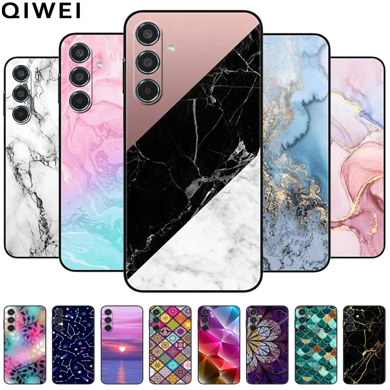 For Galaxy M35 5G Case 6.6'' M356B Fashion Marble TPU Soft Back Shells For Samsung Galaxy M35 5G m 35 Protector Bumper Cover Bag