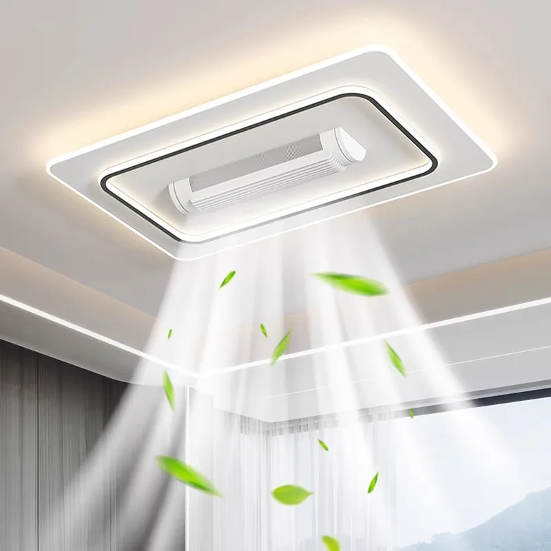 Invisible Bladeless LED Ceiling Fan Light Remote Control Chandeliers New Ceiling Fan Lamp Home Decor Living Room Smart Bedroom