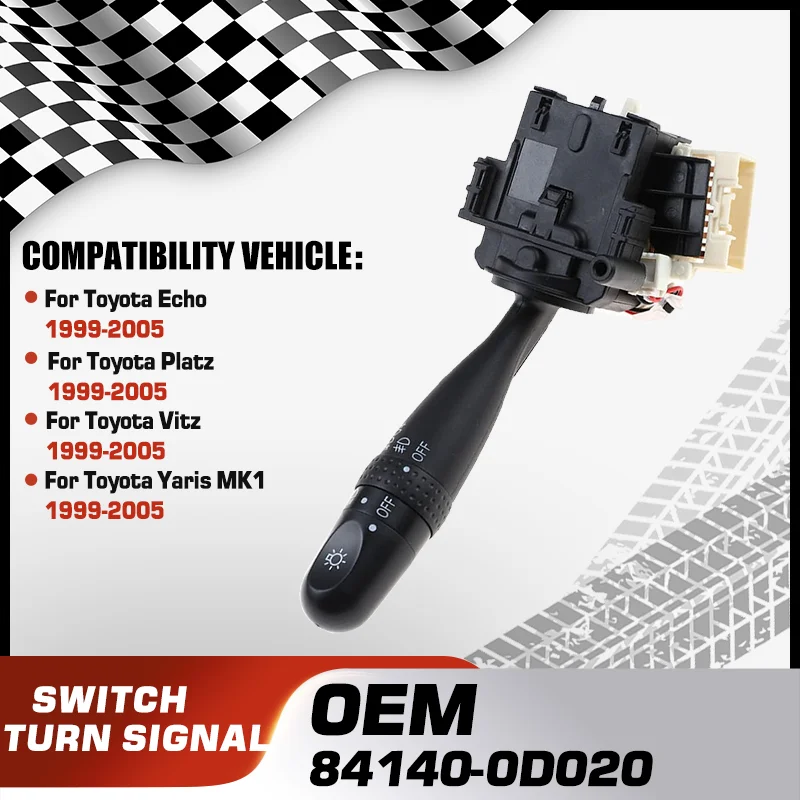Turn Signal Light Headlight Switch For Toyota Echo Toyota Platz Toyota Vitz Toyota Yaris MK1 1999-2005 84140-0D020 84140-02280