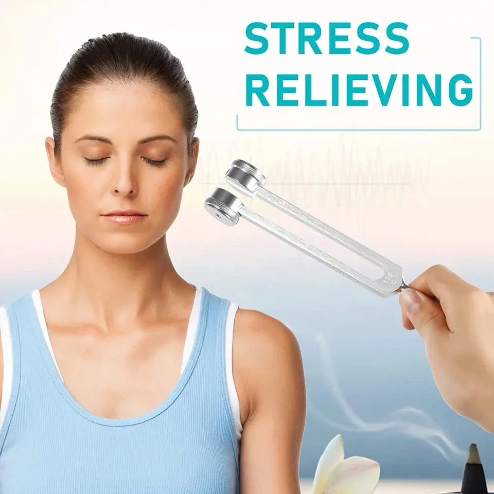 128Hz Medical Neurological Massager Tuning Fork Mallet Chakra Hammer Stick for Sound Healing Therapy Nerve System Test Tool D3