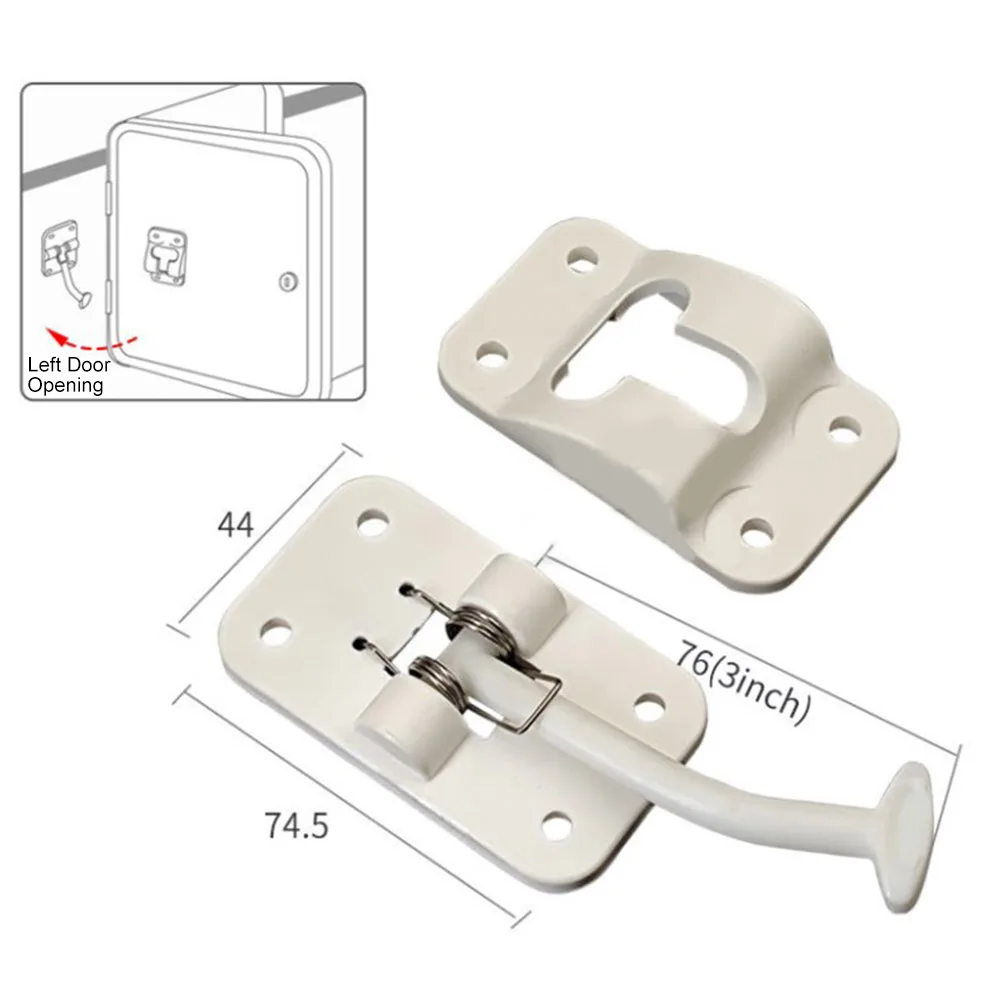 ABS Material RV Door Catch Latch T Style Holder for Camper and Travel Trailers Reliable Left Open Door Catch Replacement