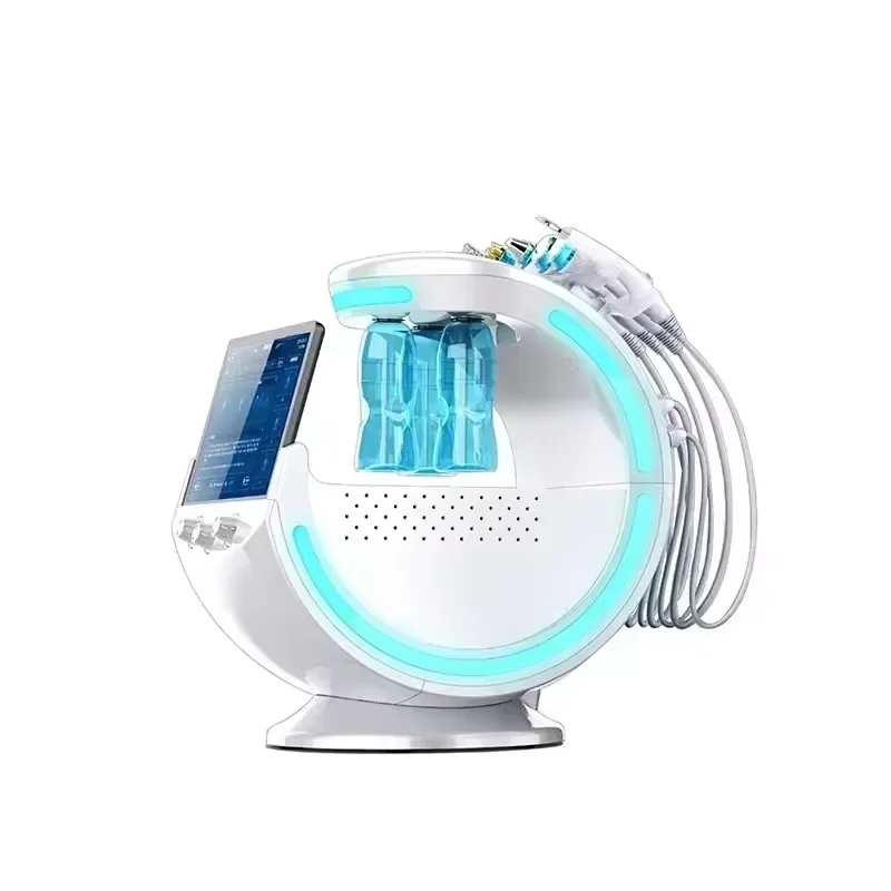 アイスブルーマジックミラースキンアナライザーフェイスリフティングマイクロダーマブレーション酸素スプレーヤーハイドロダーマブレーションディープクレンジングマシン