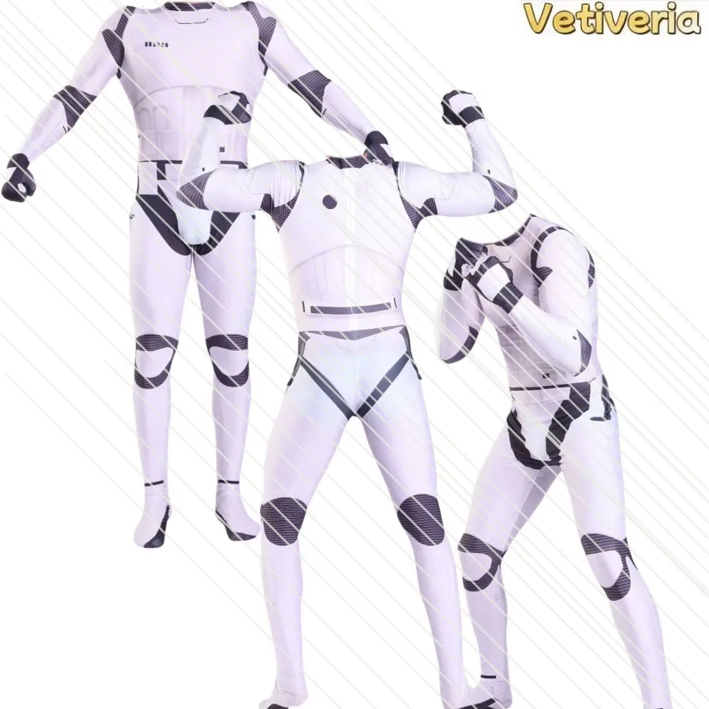 Costume de Cosplay de Soldat Masculin, Combinaison de Film de Bataille Spatiale, Armée Impériale, Fantasia, Bodysuit, Ensemble de Déguisement pour Halloween et Carnaval