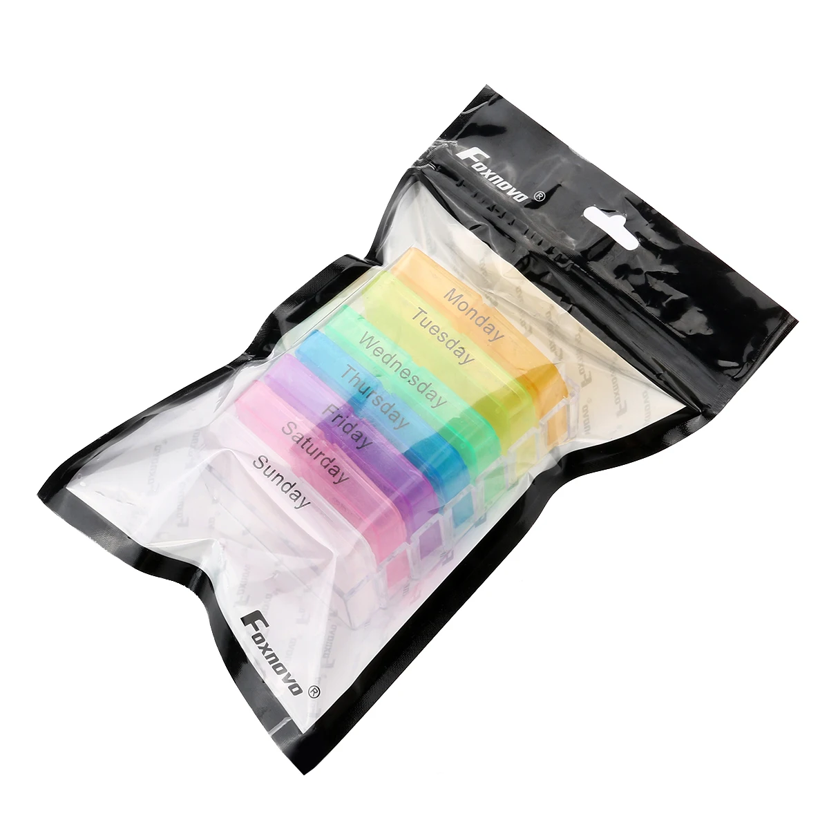 7-Day Weekly Tablet Organizer Case 28-Cell Portable Medicine Storage Box Daily Pill Holder with Time Labeled Compartments Color