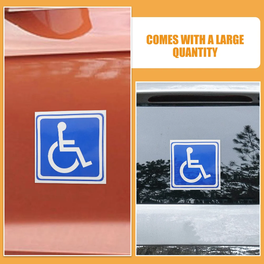 6 Sheets Disabled Signage Handicapped Tag Body Wheelchair Decals Stickers Person