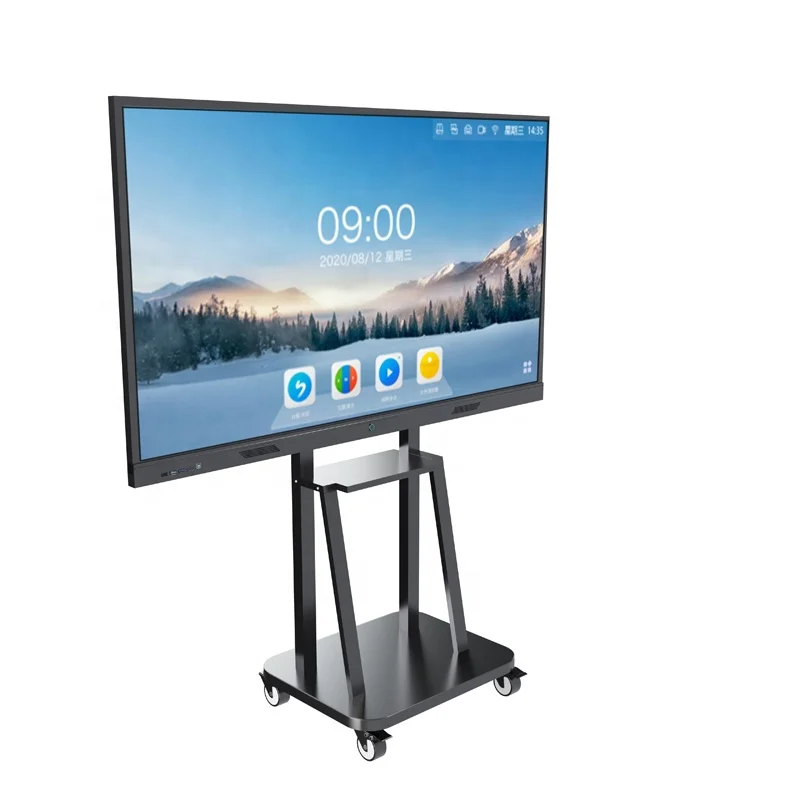 55 65 75 85 100 110 Inch Dual System Interactive 4k Lcd Digital Interactive Smart Boards For Schools Teaching Meeting