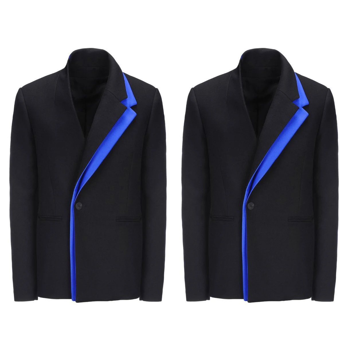 

Unique Men Suits Tuxedo Design Double Neckline One Button Custom 1 Piece Blazer Pants Tailored Party Groom Casual Slim Formal