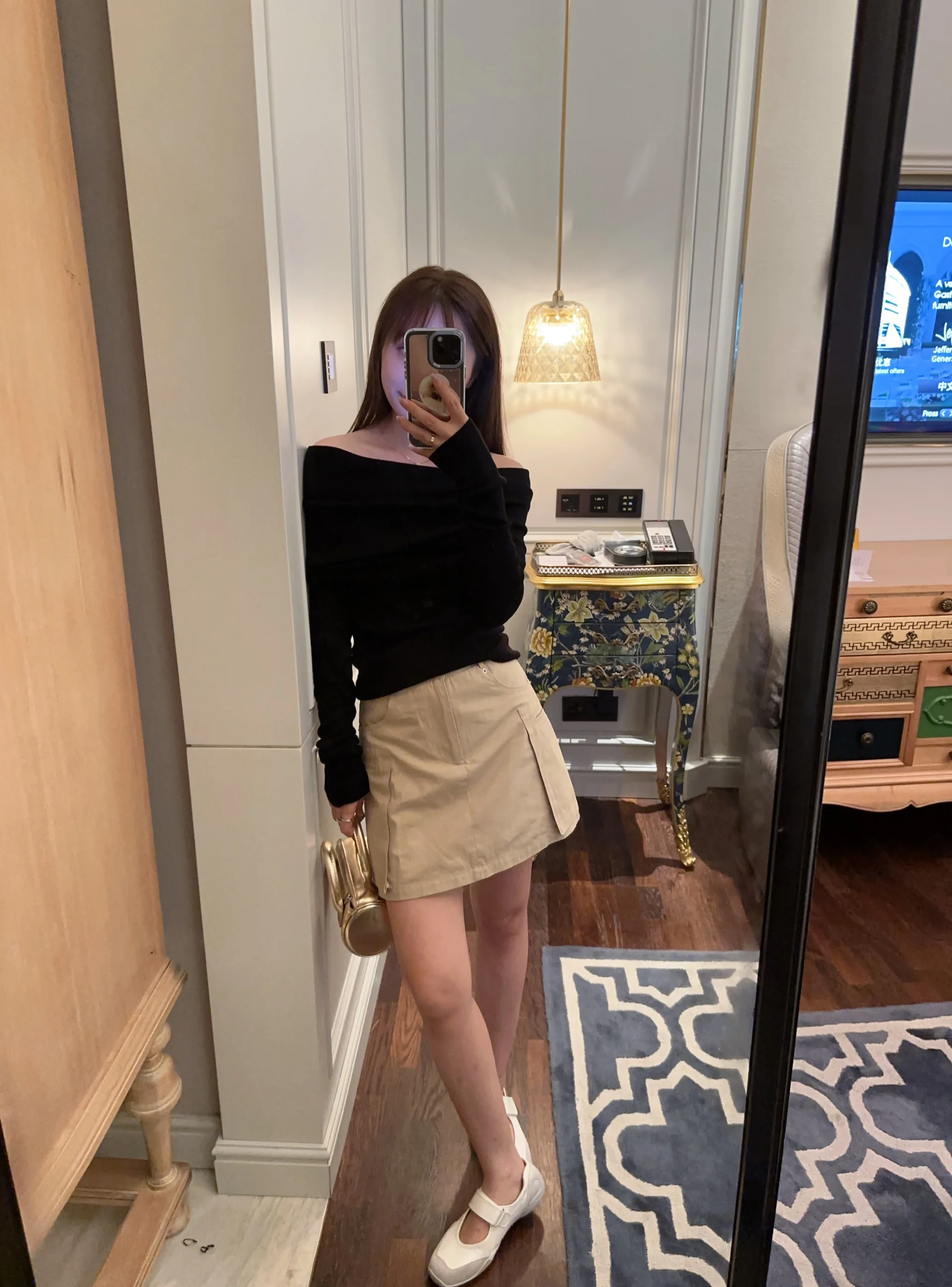 Slimming High Waist Khaki Washed American Style Workwear Versatile Wrap around  Skirt for Young Women Commute Wear