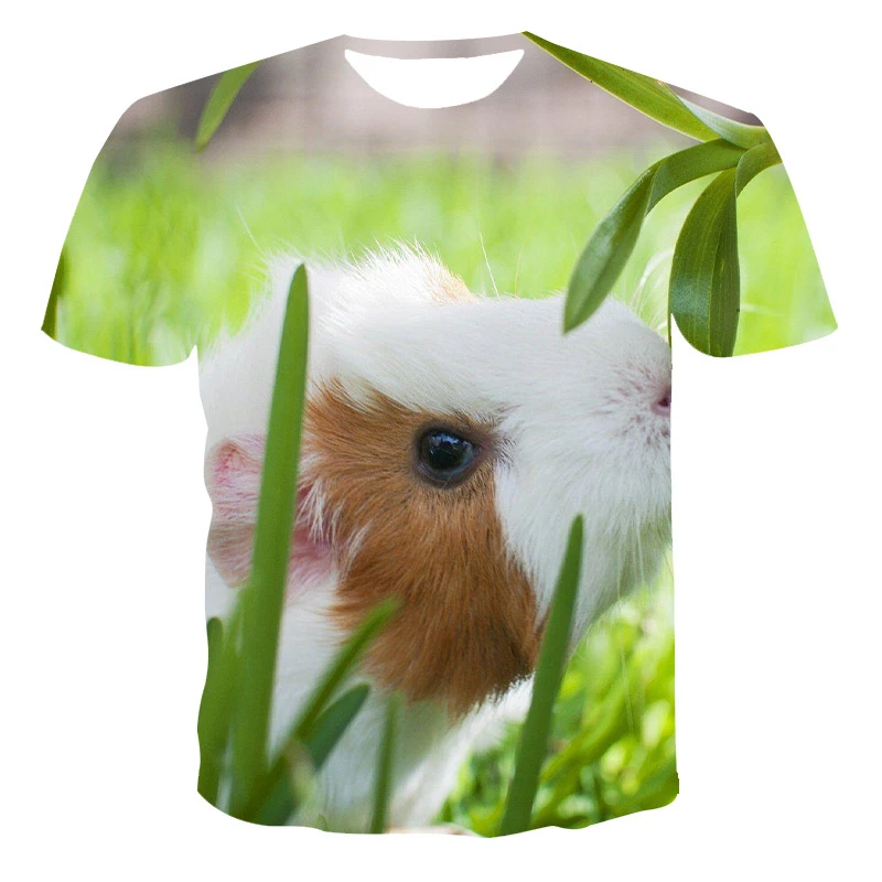 Hamster Domesticated Guinea Pig 3D Print Men\'s T-Shirts Women Children Tshirt Casual Short sleeve Oversized Hip Hop Tee Tops